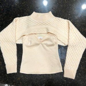 ASTR Cropped Sweater with Cami Size S